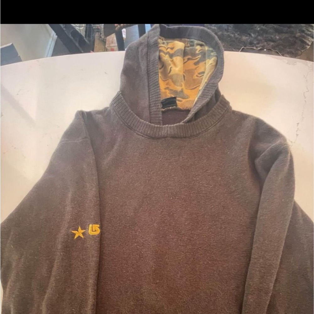 Burton said Mens L Vintage Snowboard Hooded Sweater